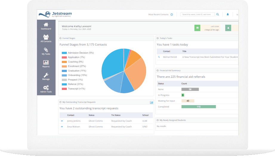 Jetstream CRM is designed specifically for higher education